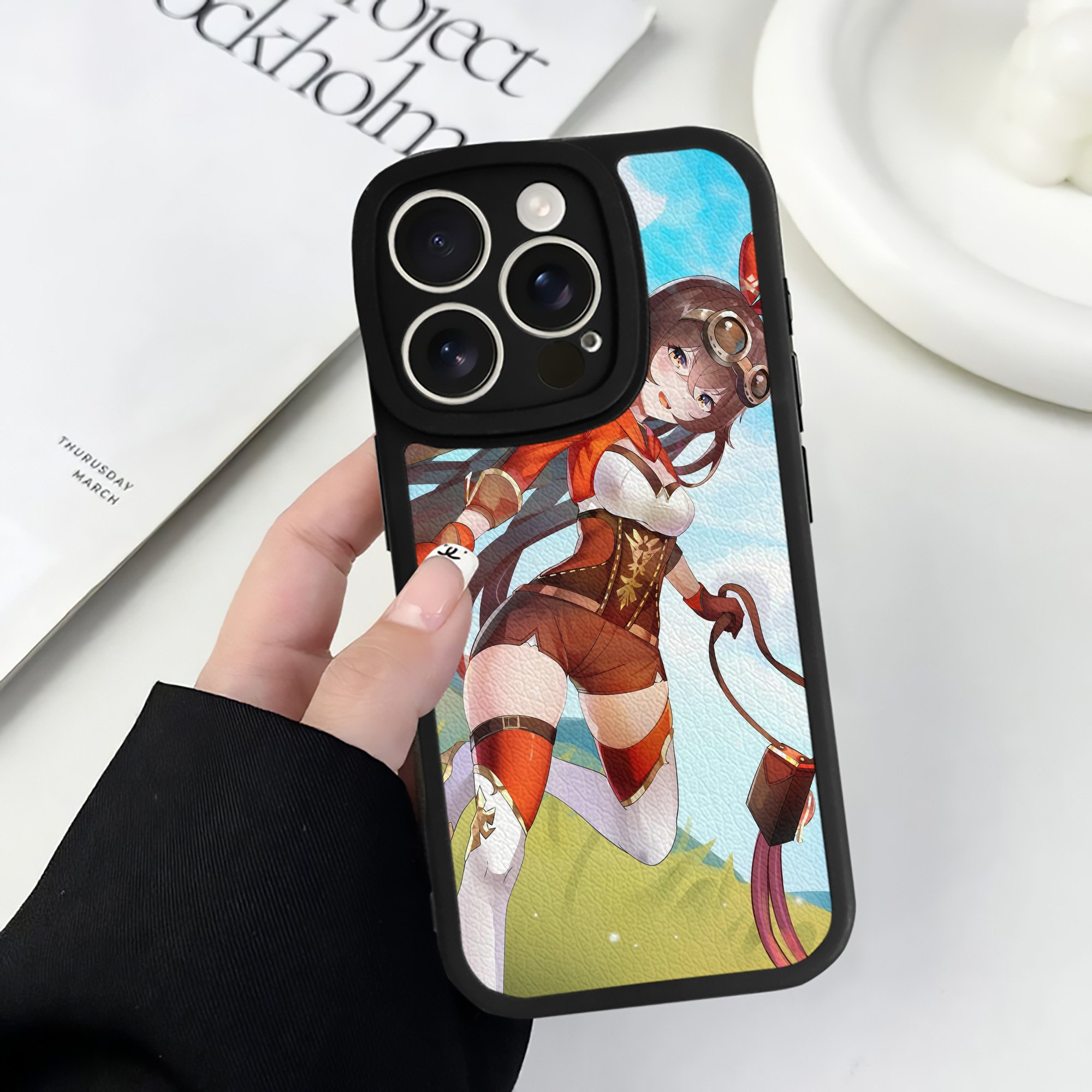 げんし神 genshin 【iPhone 16シリーズ対応】シリコンスマホケース（レザー調） 材質：シリコン